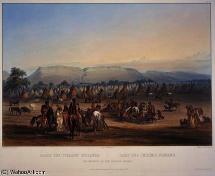 Encampment Of The Piekann Indians — Karl Bodmer
