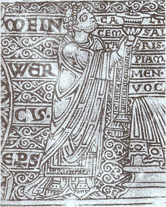 Fbpb 30 Bischof Meinwerk Auf Tragaltar Helmarshausen — Roger Of Helmarshausen