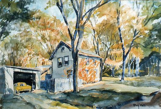 Third Street School Area, (painting) — Ruth Van Sickle Ford