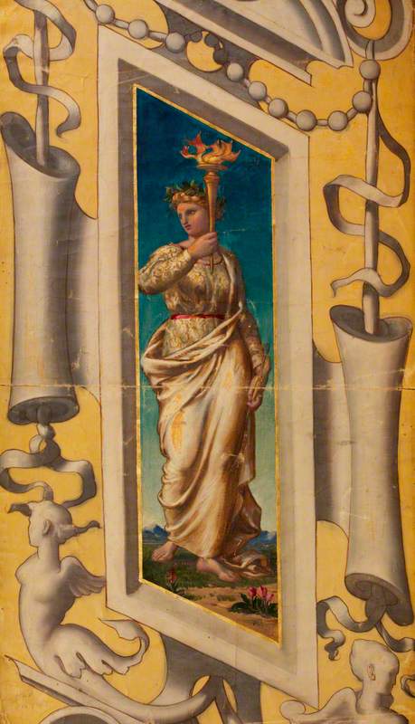 Art (design For A Mosaic In The Victoria And Albert Museum) — Francis Wollaston Moody