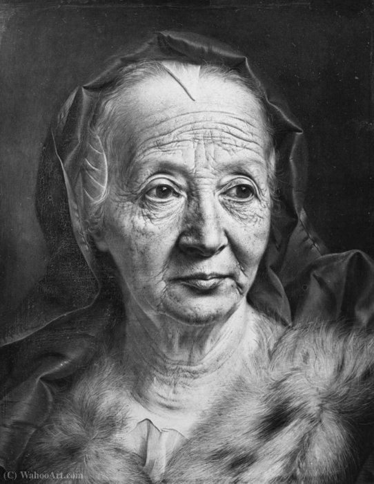 Old Woman With Green Scarf — Christian Seybold