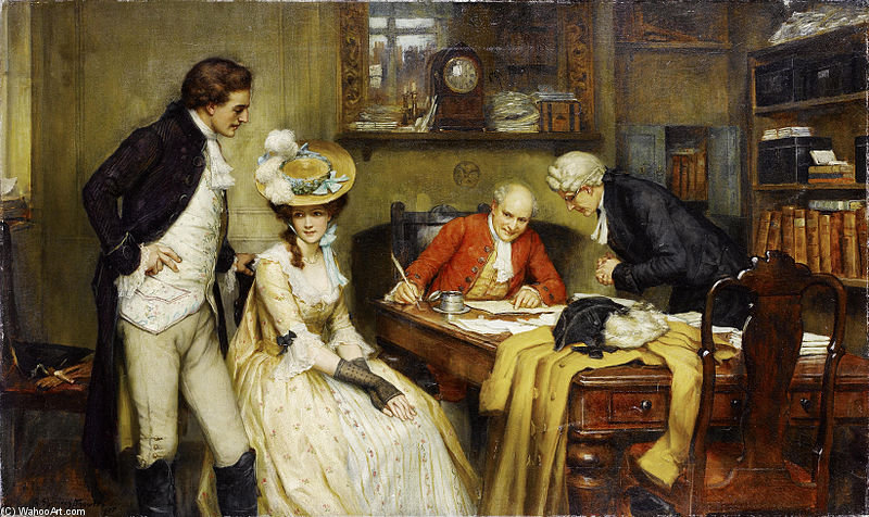 Signing The Marriage Contract — Georges Sheridan Knowles