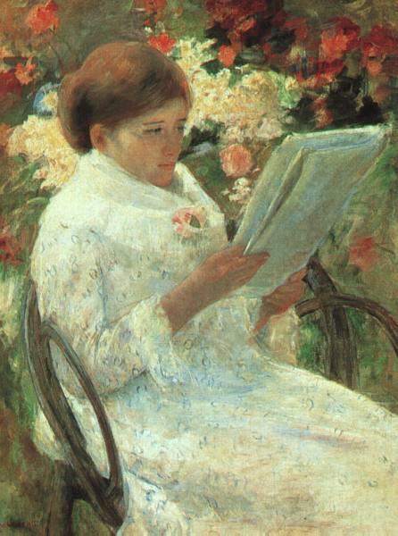 Woman Reading In A Garden — Mary Stevenson Cassatt