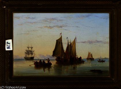Fishing Boats And Other Vessels On The Scheldt — Henry Redmore