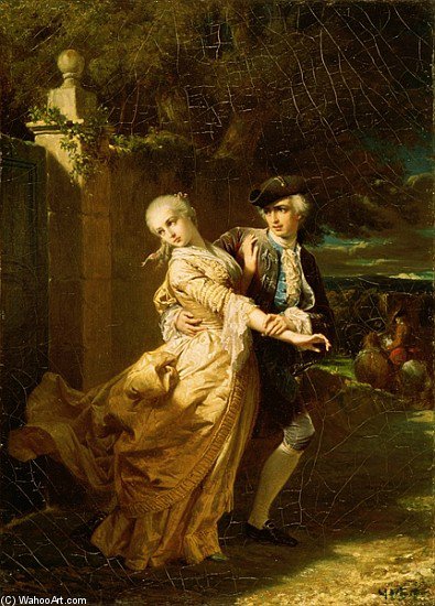 Lovelace Abducting Clarissa Harlowe — Edouard Louis Dubufe