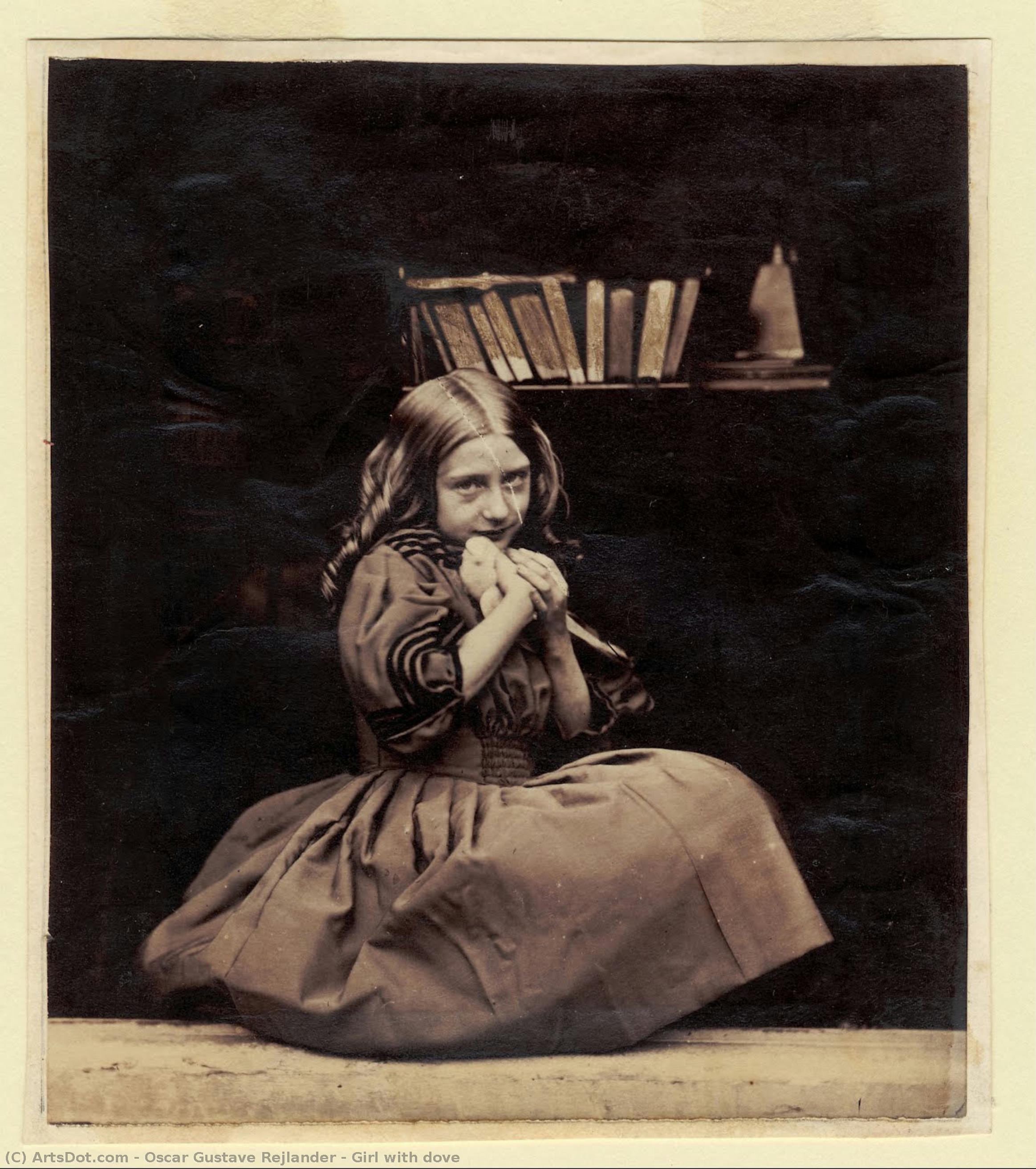 Girl With Dove — Oscar Gustave Rejlander