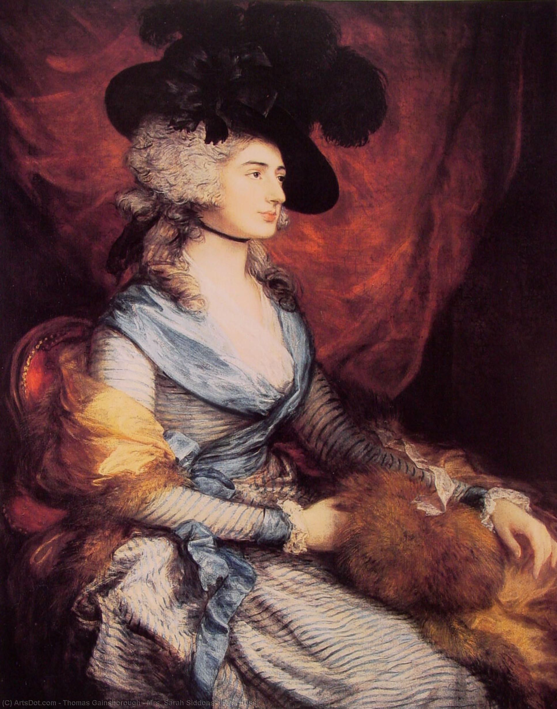 Mrs. Sarah Siddons, The Actress — Thomas Gainsborough