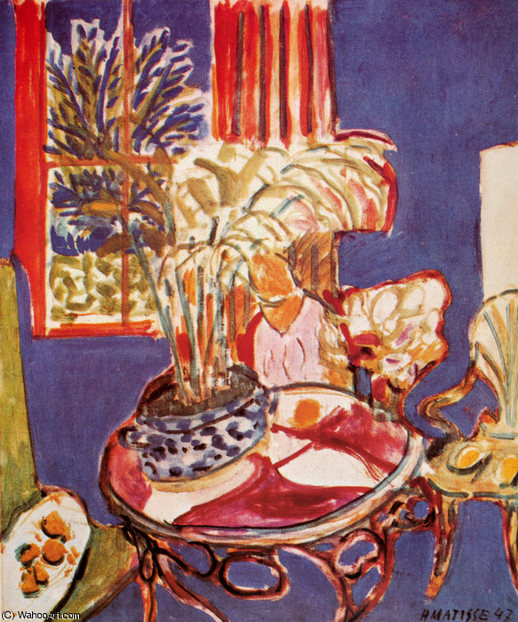 Petit Intérieur Bleu Huile Sur Toile Stuttgart, Staatsgalerie — Henri Matisse