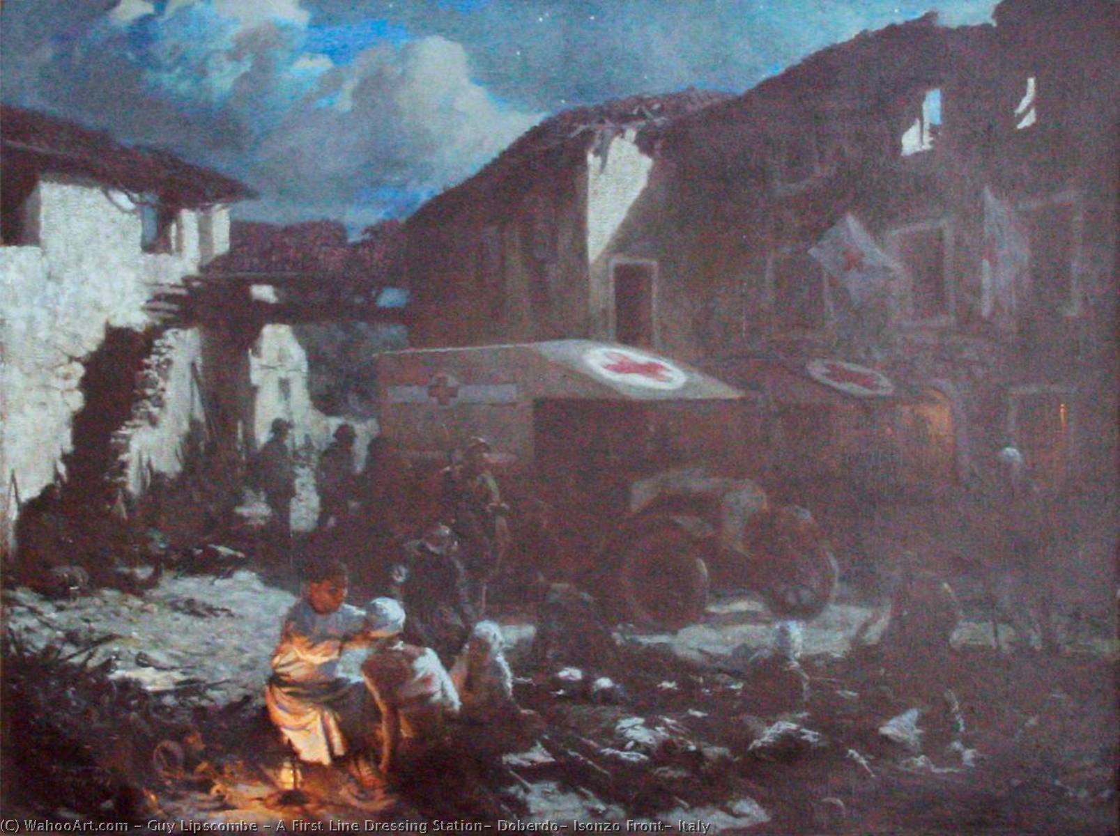 A First Line Dressing Station, Doberdo, Isonzo Front, Italy — Guy Lipscombe