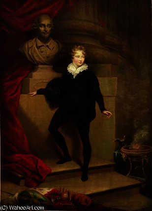 Master Betty As Hamlet Before A Bust Of Shakespeare — James Northcote