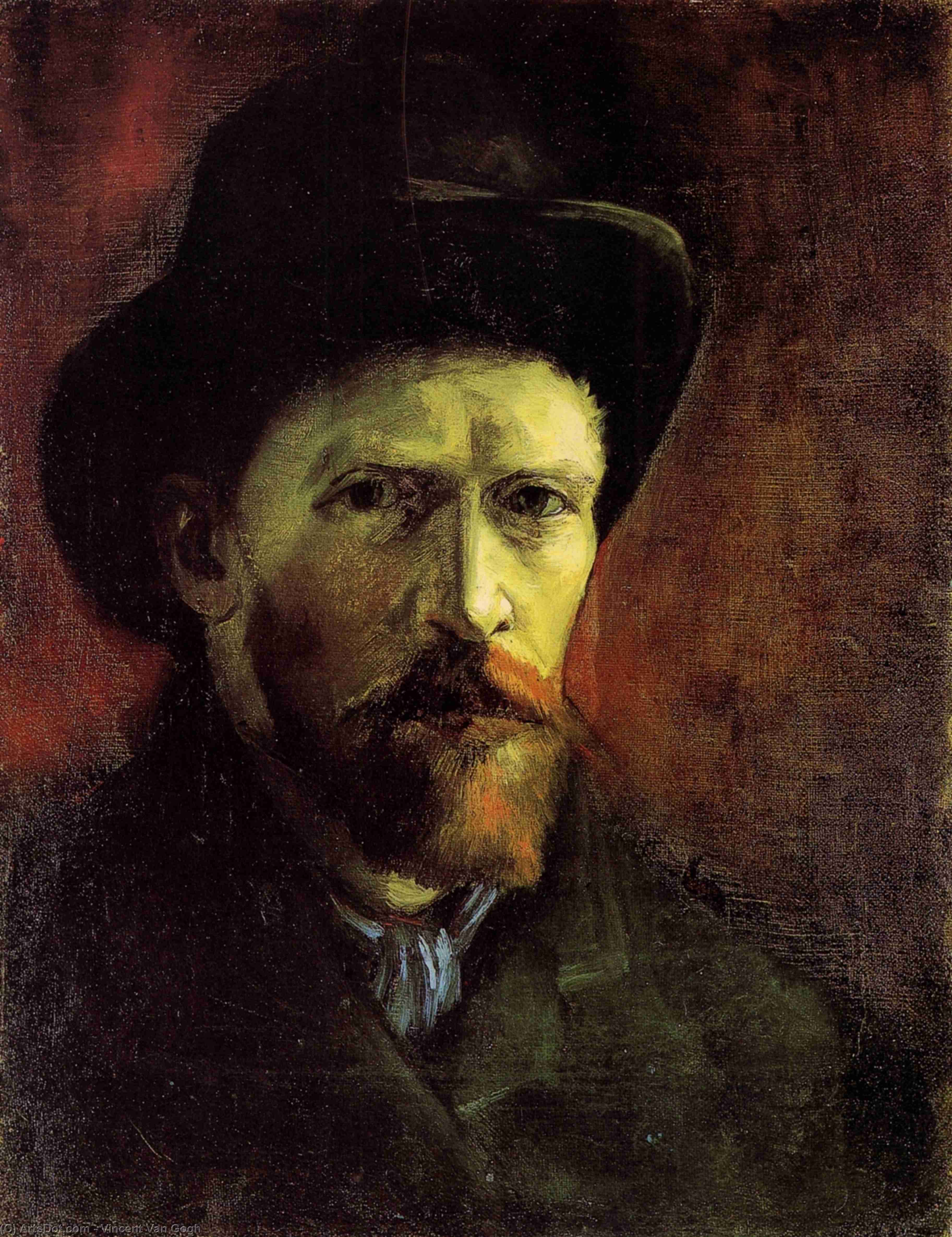 Self-portrait With Dark Felt Hat — Vincent Willem Van Gogh