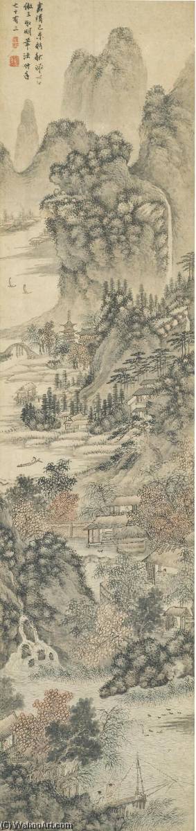 Landscape After Wang Meng — Xie Shichen