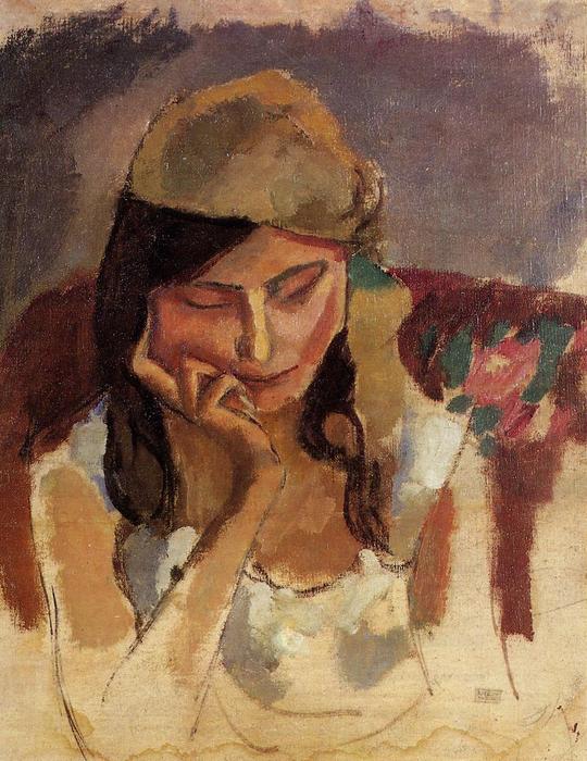 Lady Wearing A Turban — Julius Mordecai Pincas
