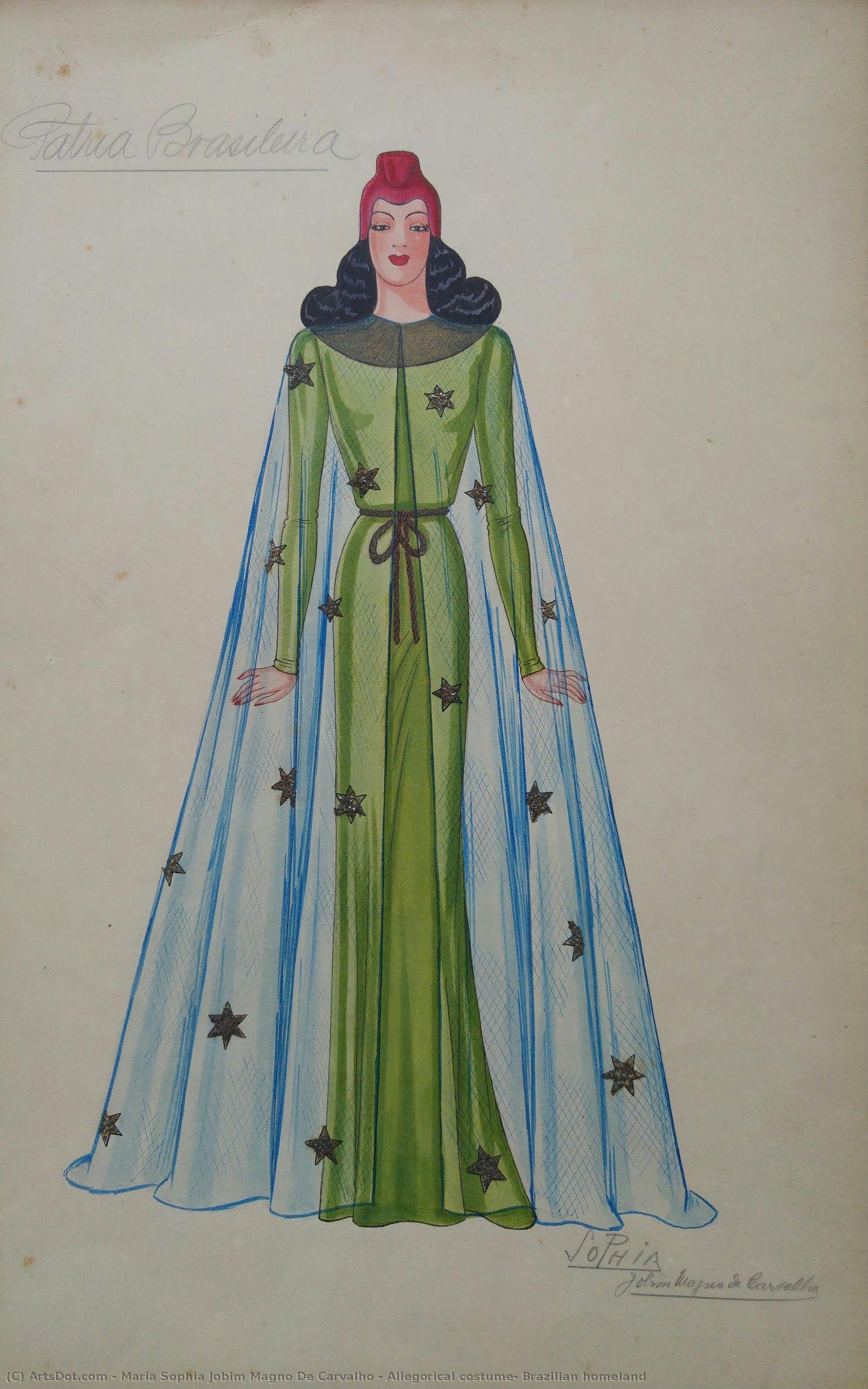 Allegorical Costume: Brazilian Homeland — Maria Sophia Jobim Magno De Carvalho