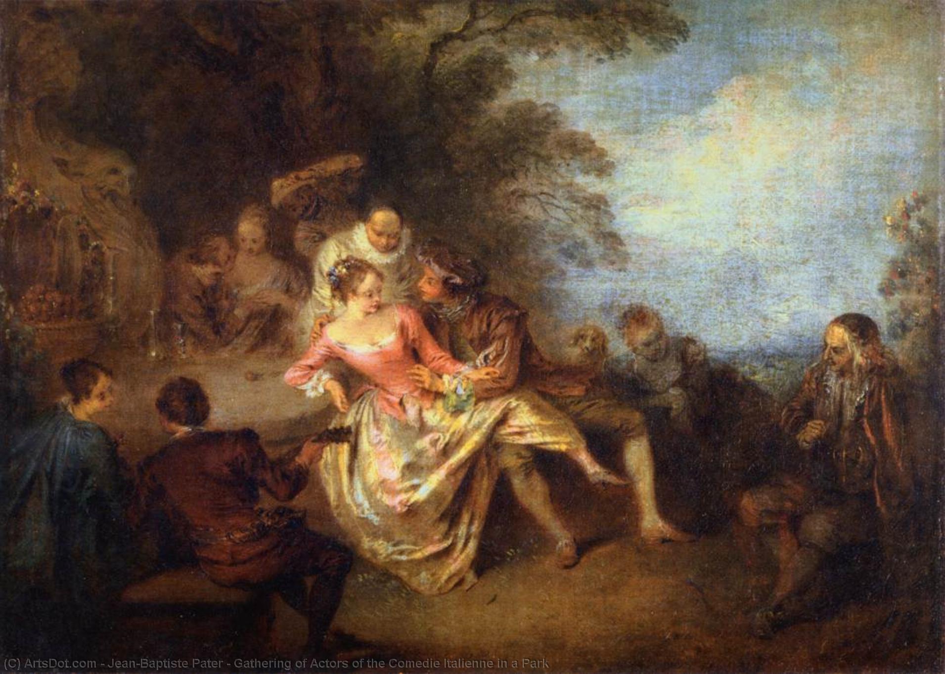 Gathering Of Actors Of The Comedie Italienne In A Park — Jean-baptiste Pater