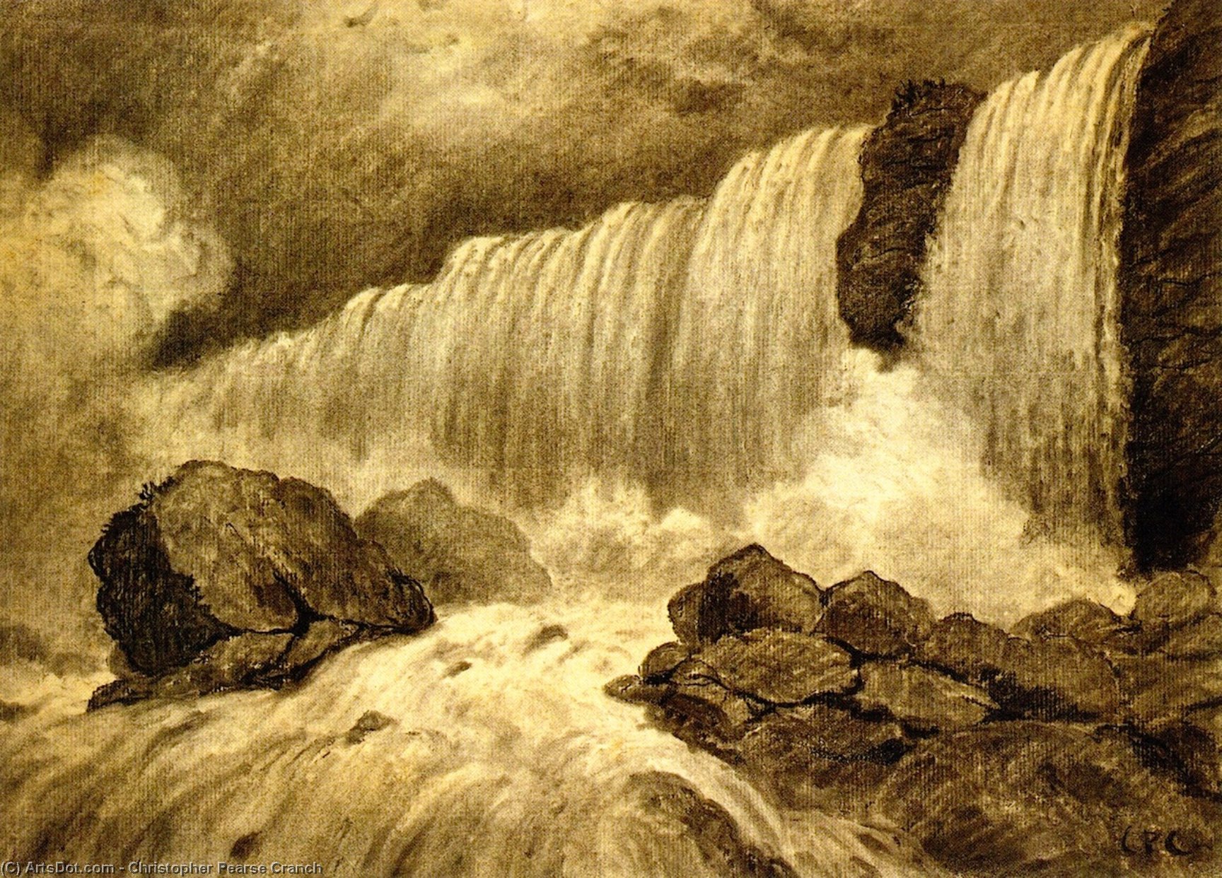 Niagara (also Known As American Falls) — Christopher Pearse Cranch