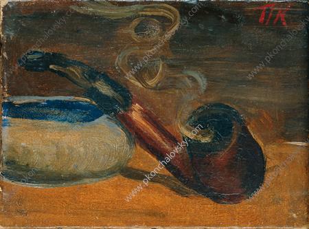 Still Life. Pipe With Smoke. — Pyotr Konchalovsky