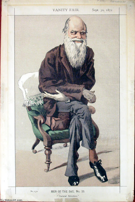 Caricature Of Charles Darwin From Vanity Fair Magazine — Jacques Joseph Tissot