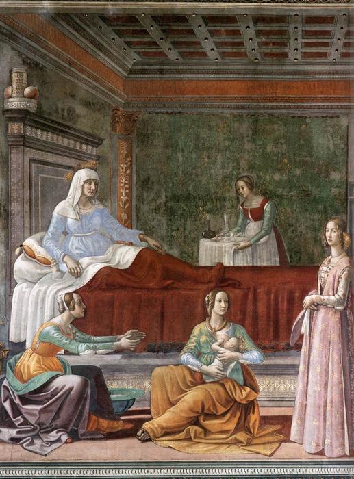 Birth Of St John The Baptist (detail) — Domenico Ghirlandaio