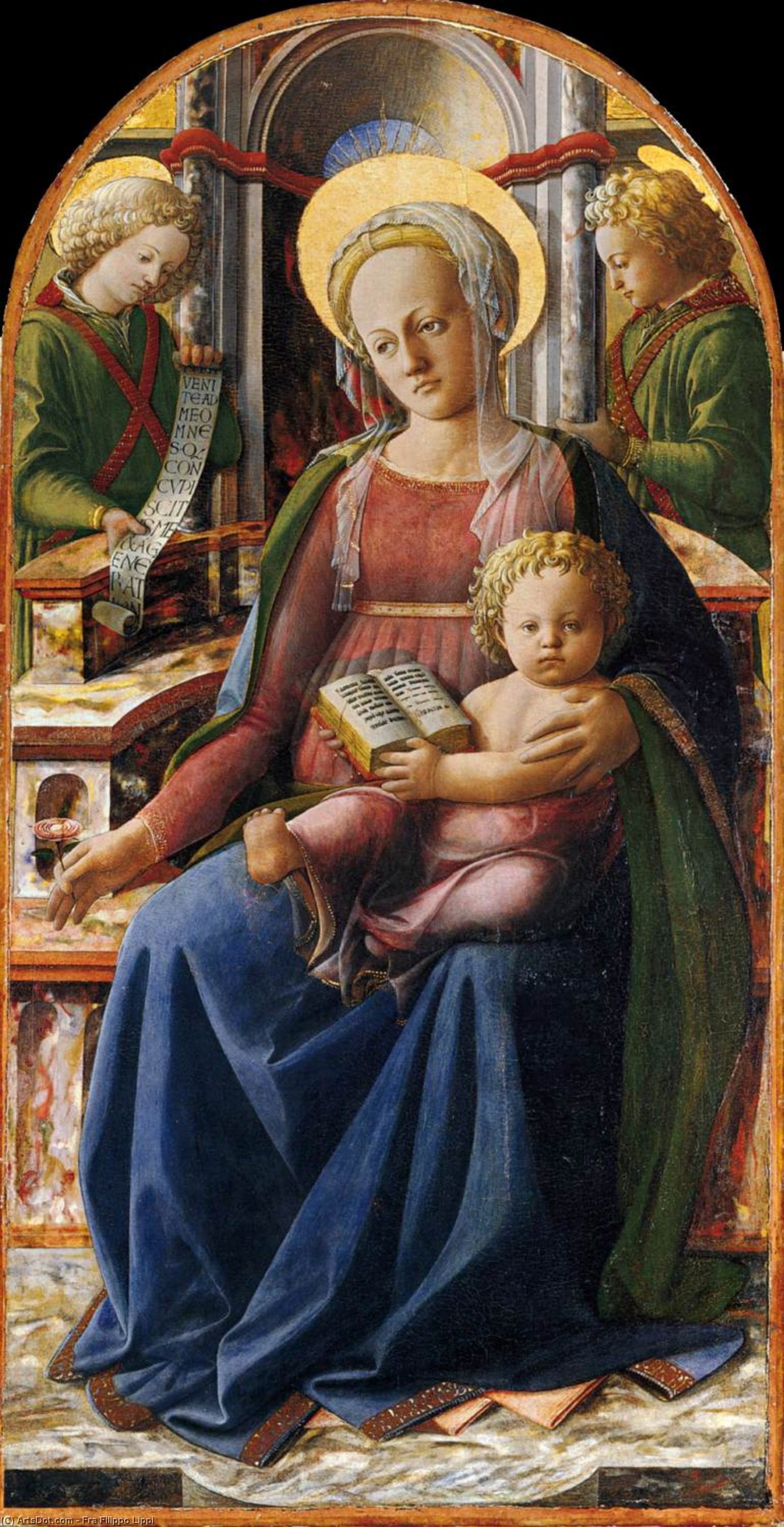 Madonna And Child Enthroned With Two Angels — フィリッポ・リッピ