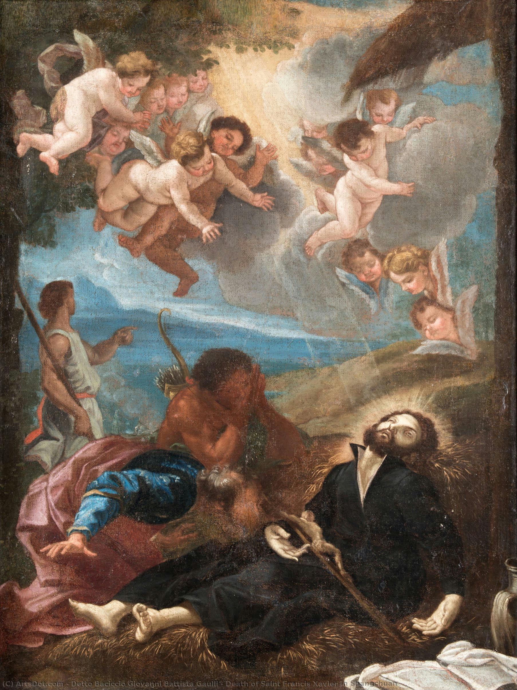 Death Of Saint Francis Xavier In Shangchuan — Detto Baciccio Giovanni Battista Gaulli