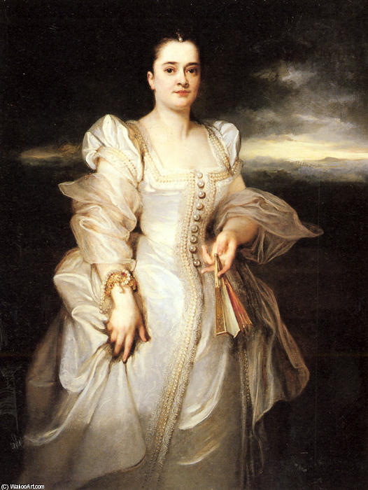 Portrait Of A Woman — Adolphe Joseph Thomas Monticelli