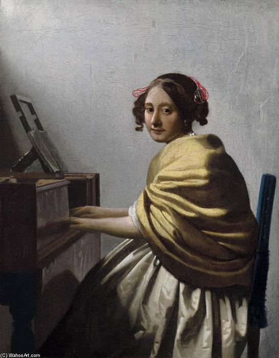 Young Woman Seated At The Virginals — Johannes Vermeer