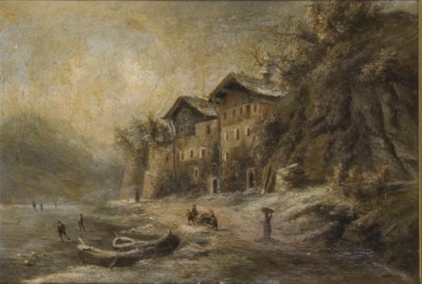 Winter Scene In The Alps — Herman Herzog