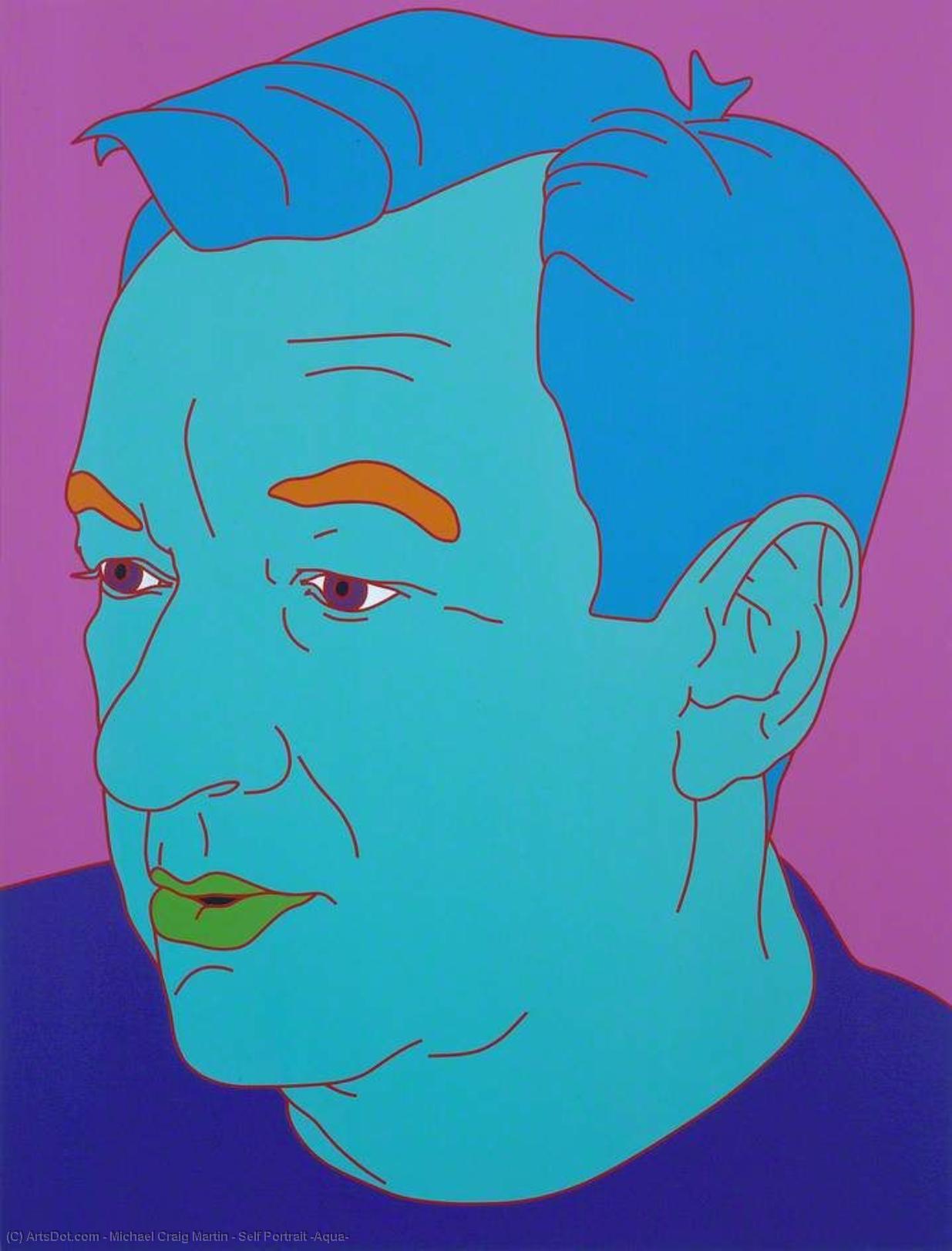 Self Portrait (aqua) — Michael Craig-martin