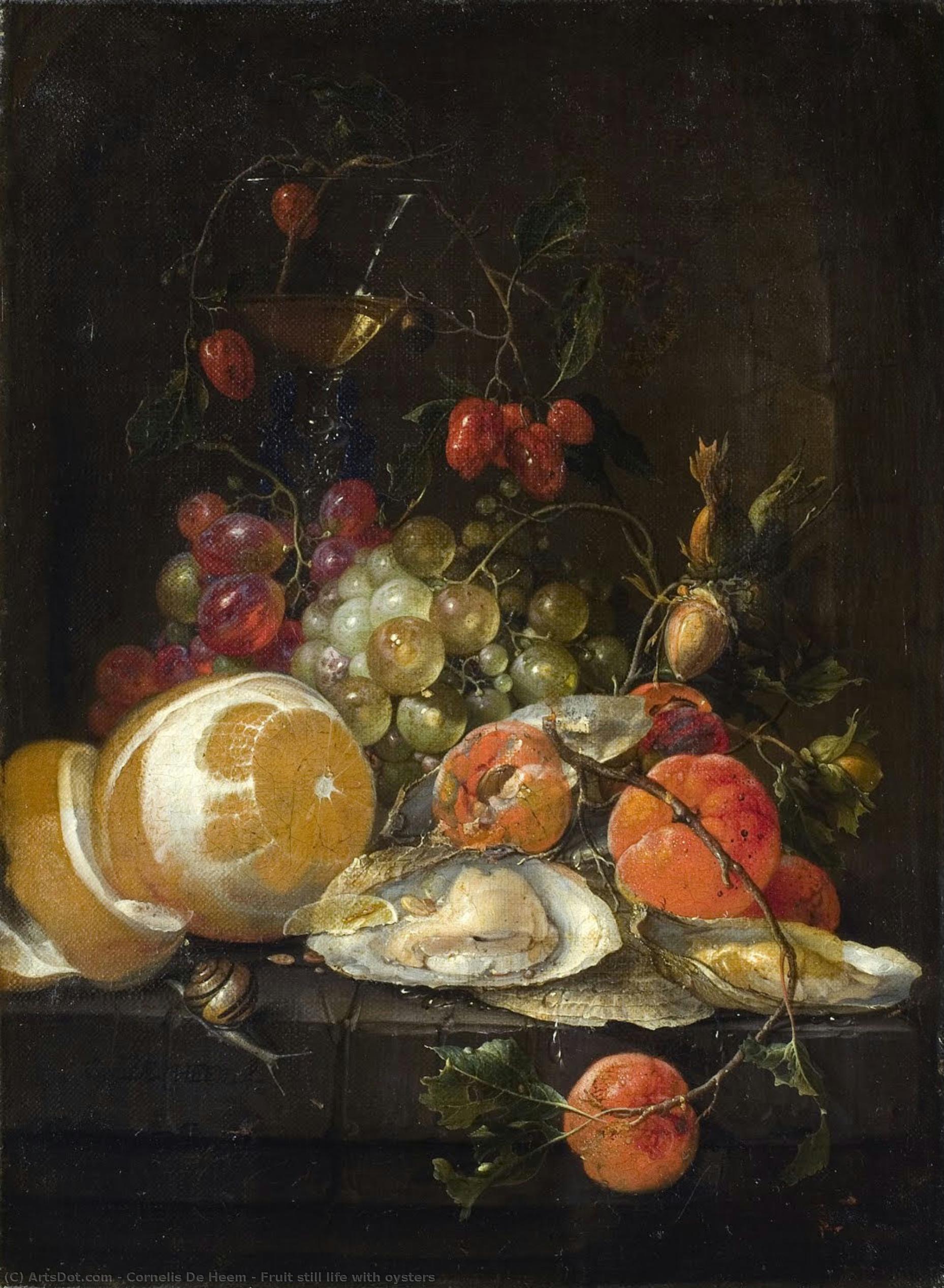 Fruit Still Life With Oysters — Cornelis De Heem