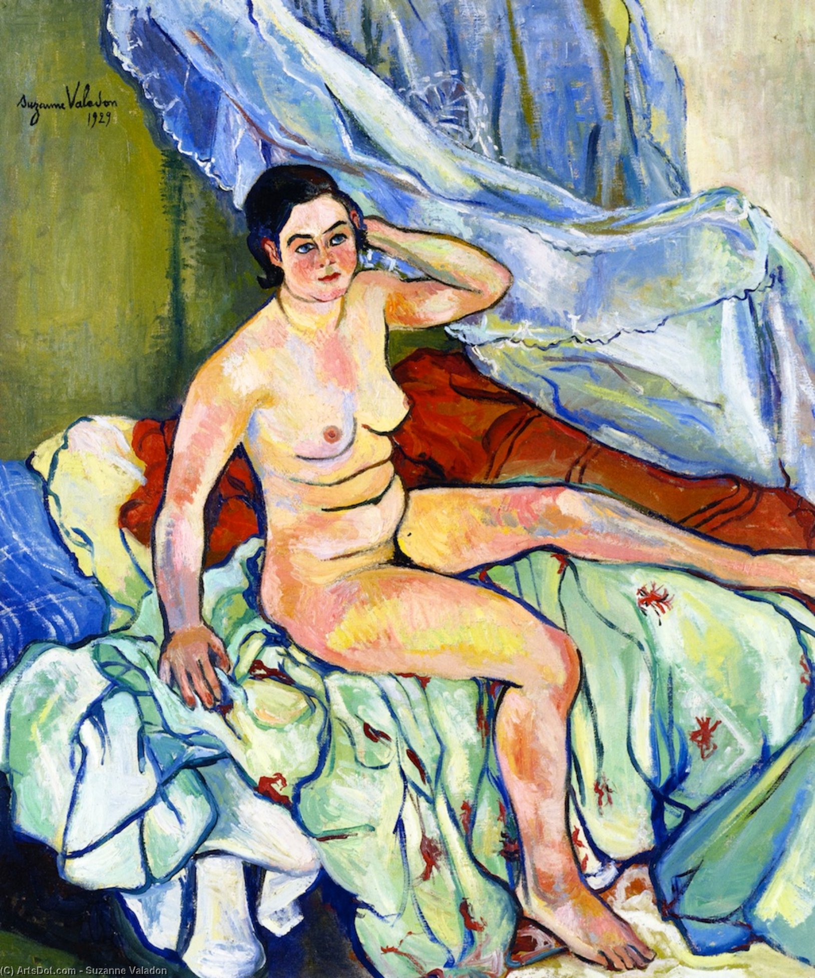 Nude Seated On A Bed — スザンヌ・ヴァラドン
