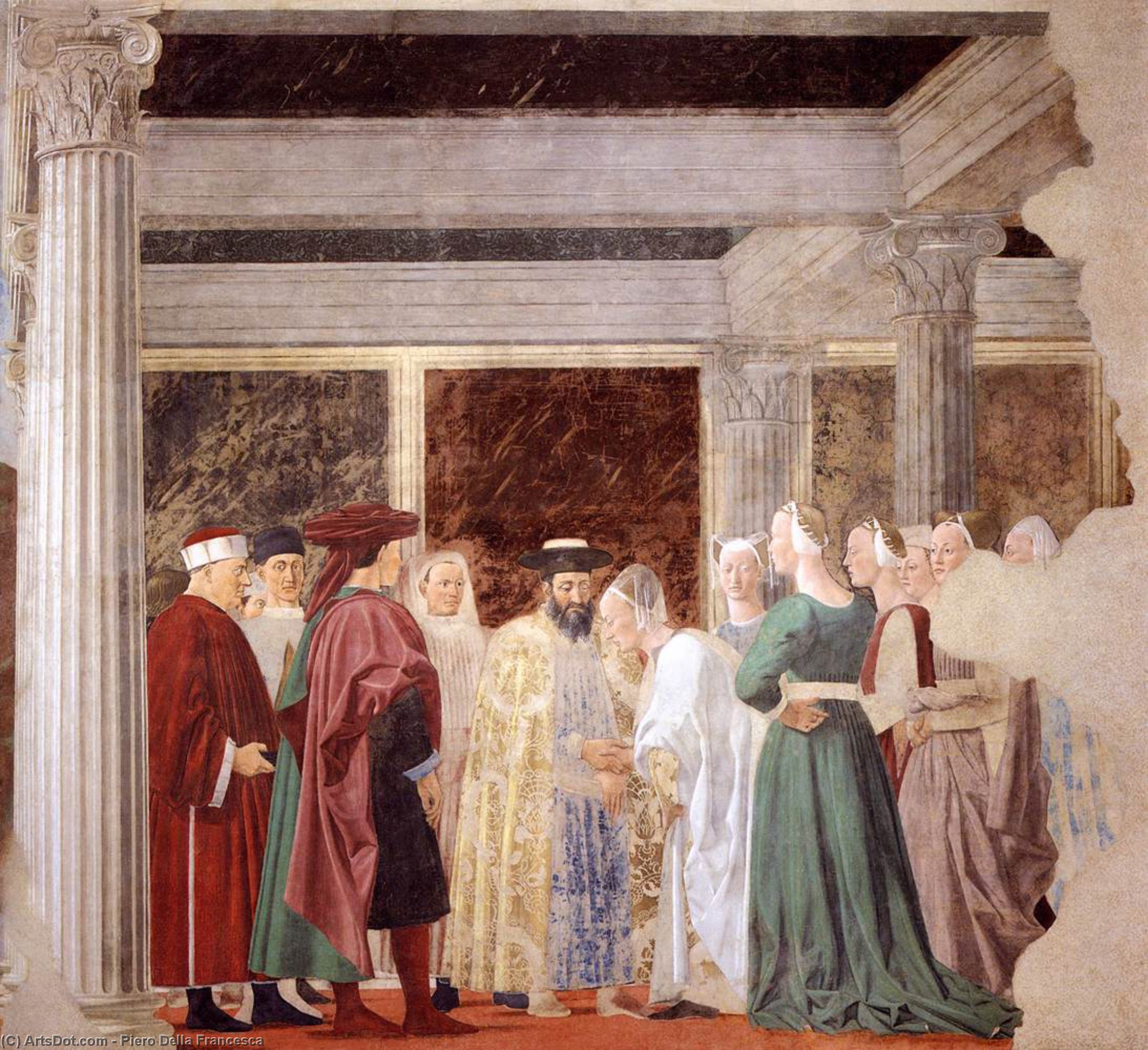 2b. Meeting Between The Queen Of Sheba And King Solomon — Piero Della Francesca