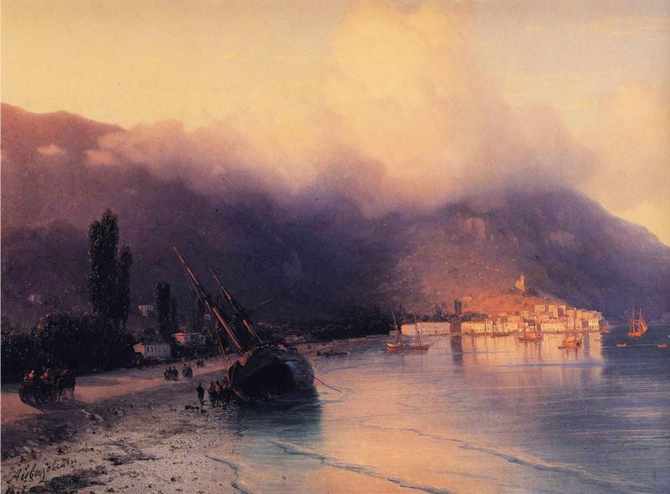 View Of Yalta (detail) — Ivan Konstantinovich Aivazovsky