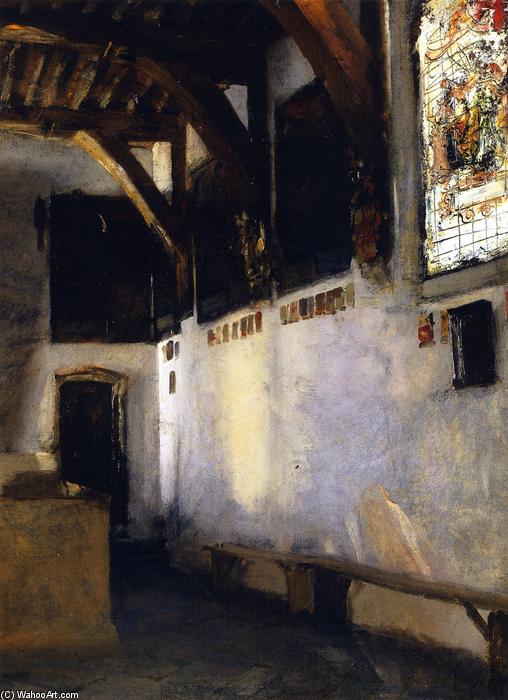 Interior With Stained-glass Window — John Singer Sargent