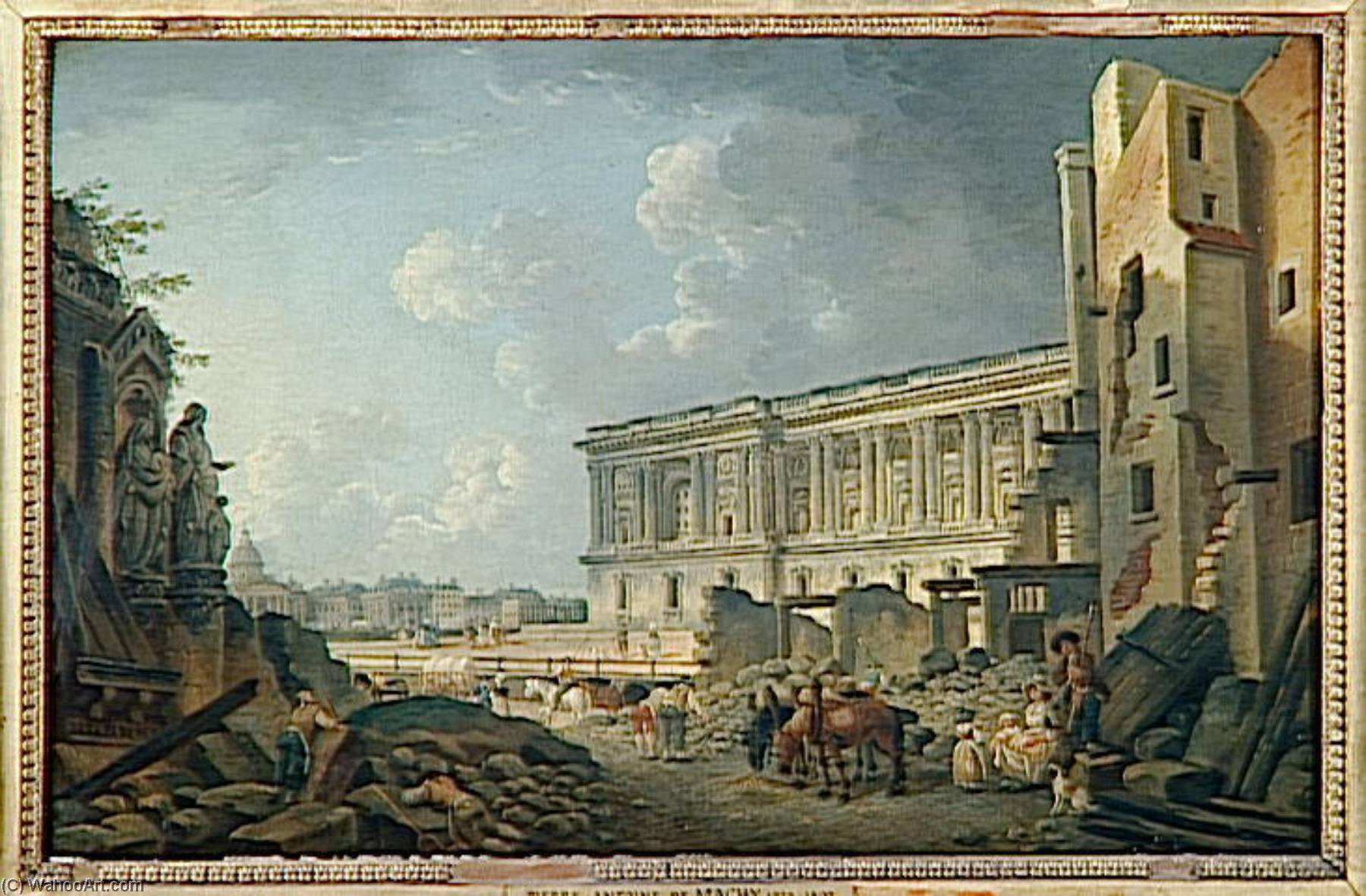 Vue De Fantaisie De La Colonnade Du Louvre — Pierre Antoine Machy