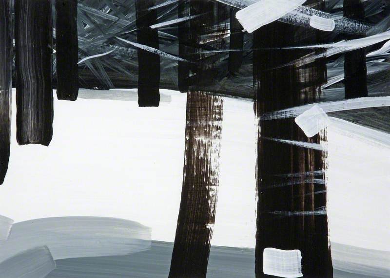 Tracks, Signs, Glimpse, Wolf (polyptych, Panel 3 Of 8) — Esther Tyson