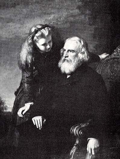 Henry Wadsworth Longfellow And His Daughter, Edith, (painting) — George Peter Alexander Healy