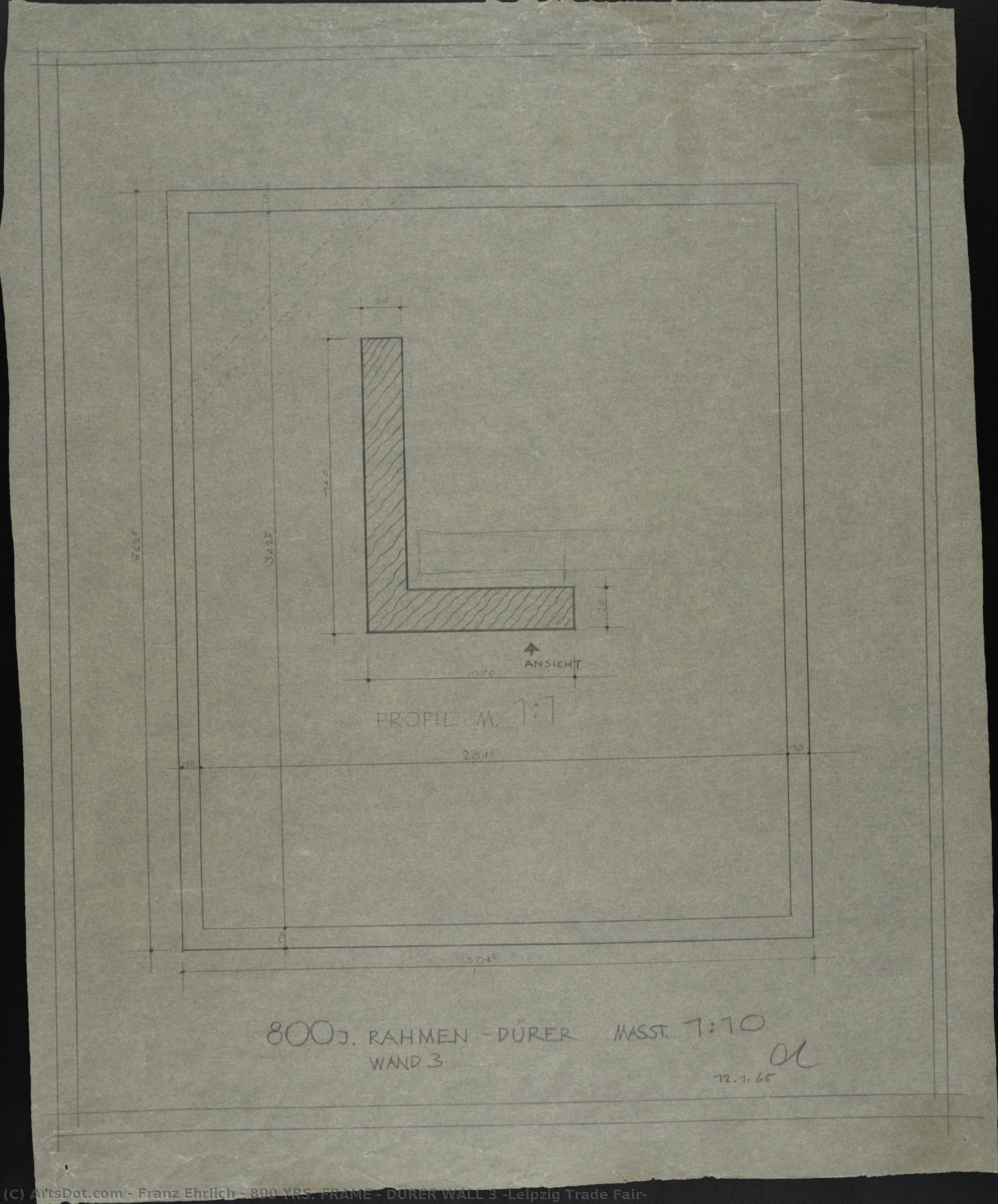 800 Yrs. Frame - Dürer Wall 3 (leipzig Trade Fair) — Franz Ehrlich