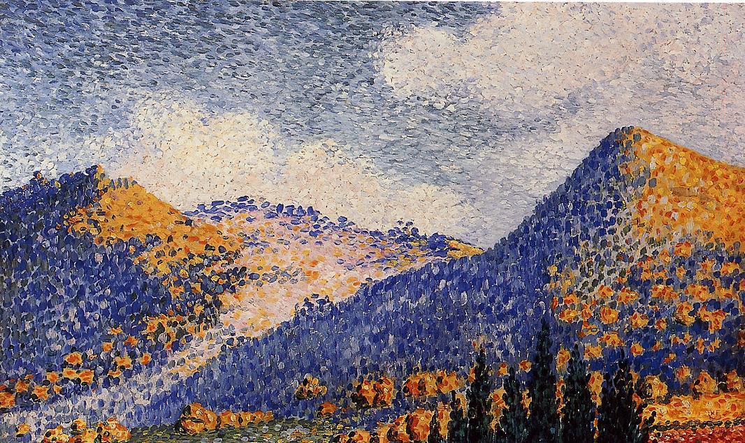 Landscape, The Little Maresque Mountains — Henri Edmond Cross