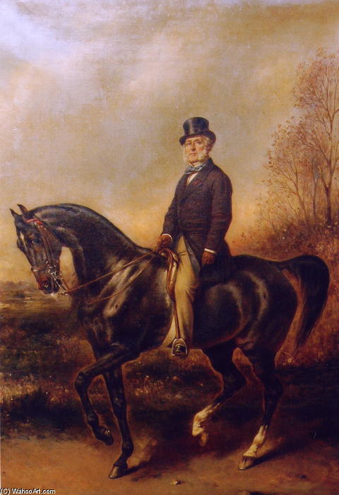 Portrait Équestre De François Adolphe Akermann — Franz Xavier Winterhalter