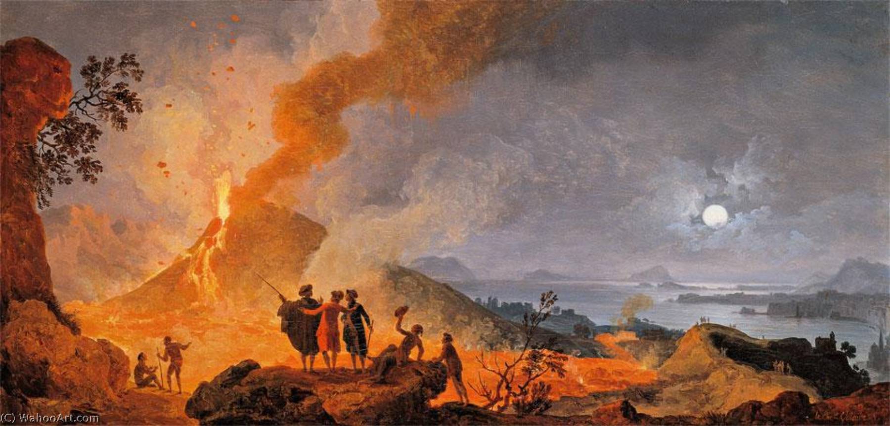 The Eruption Of Vesuvius From Atrio Del Cavallo — Pierre Jacques Volaire