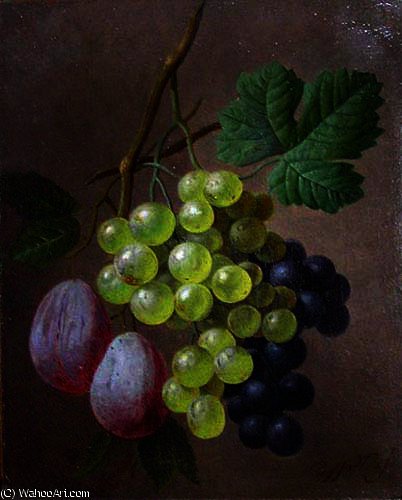 A Still Life With Grapes And Plums — Georgius Jacobus Johannes Van Os