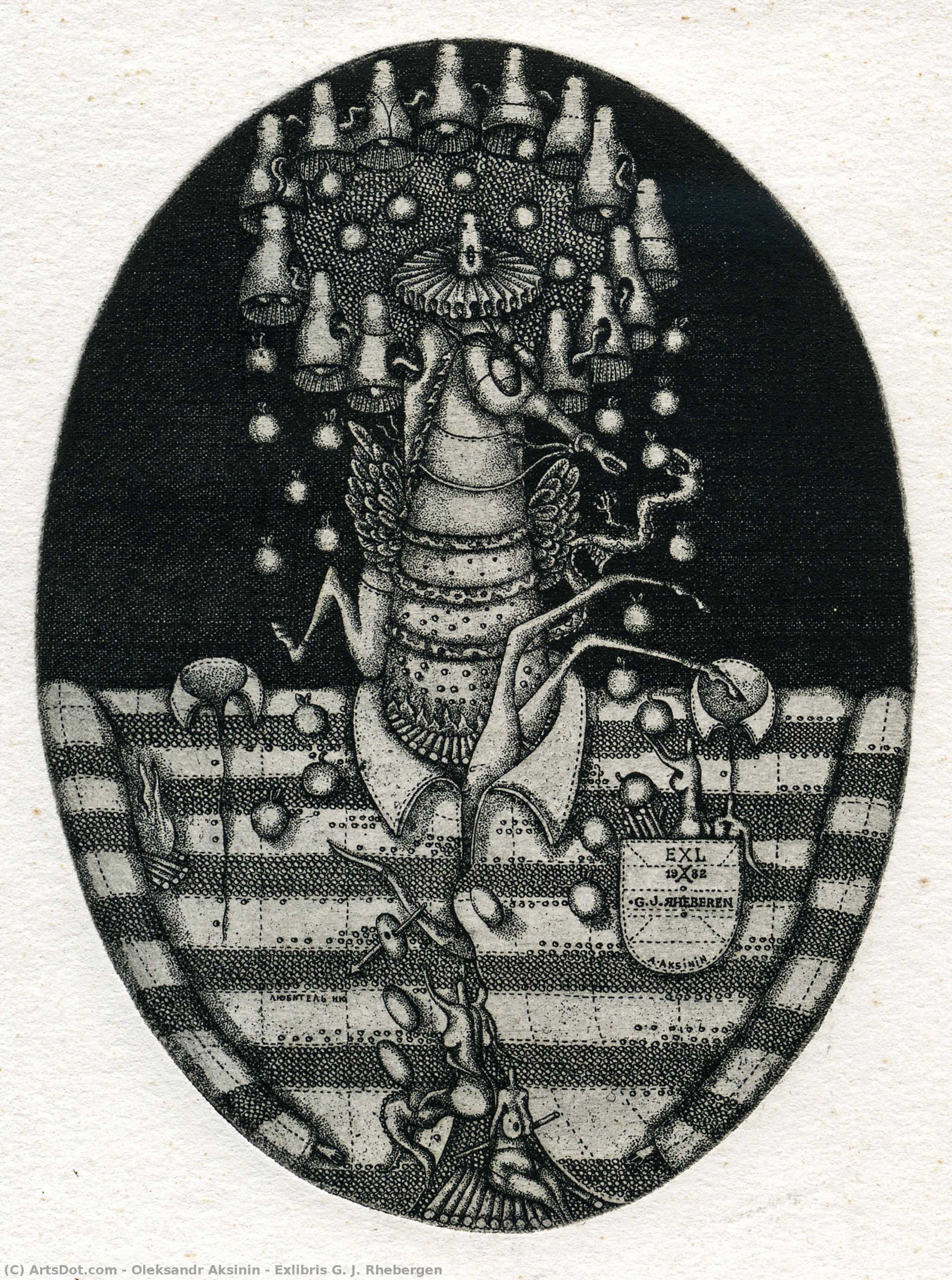 Exlibris G. J. Rhebergen — Oleksandr Aksinin