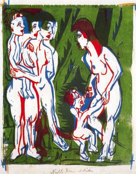 Naked Women With Children — Ernst Ludwig Kirchner