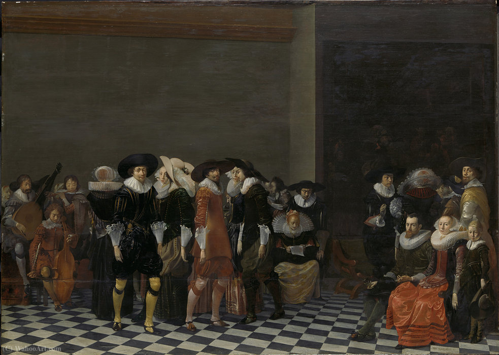 Wedding Party, Traditionally Known As The Wedding Of Adriaen Ploos Van Amstel And Agnes Of Bijler — Willem Cornelisz Duyster