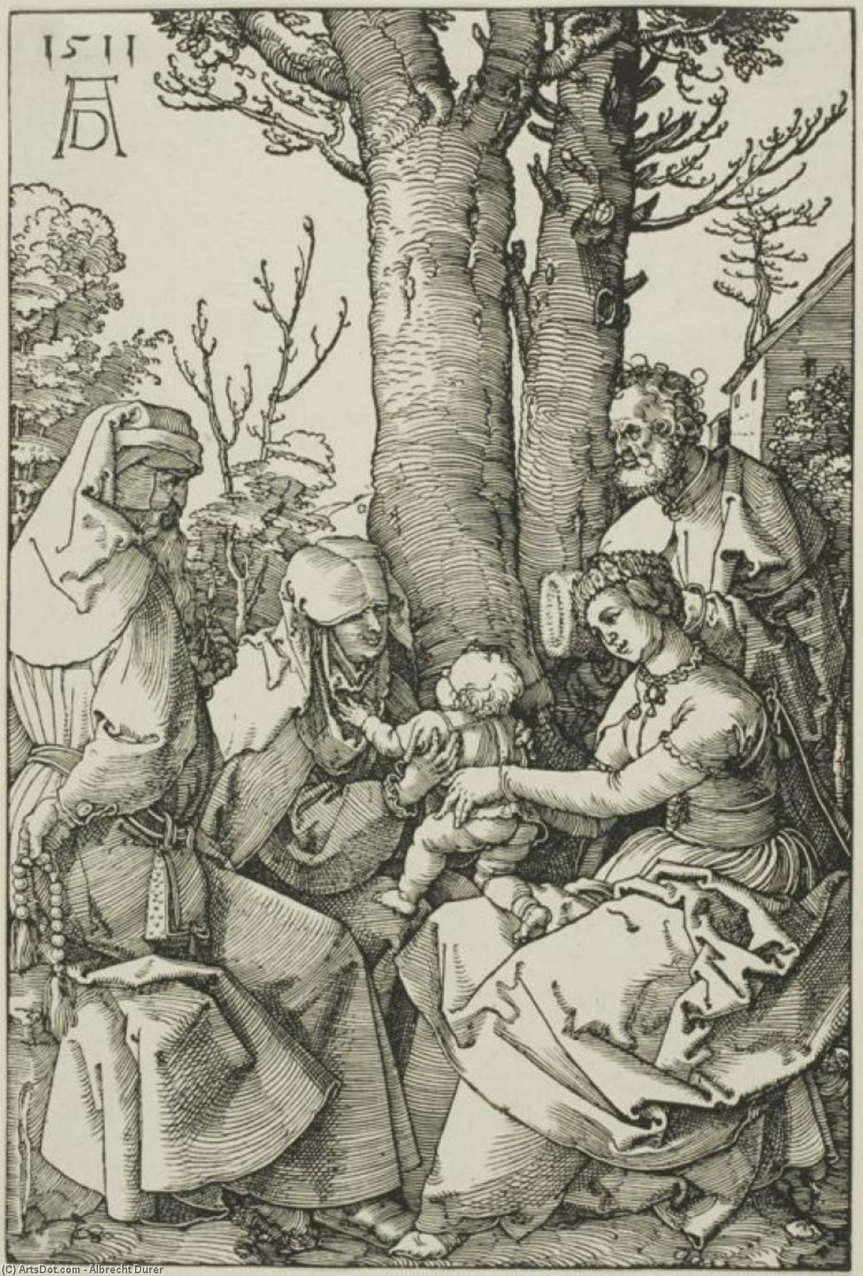 The Holy Family With Joachim And Saint Ann — Albrecht Dürer