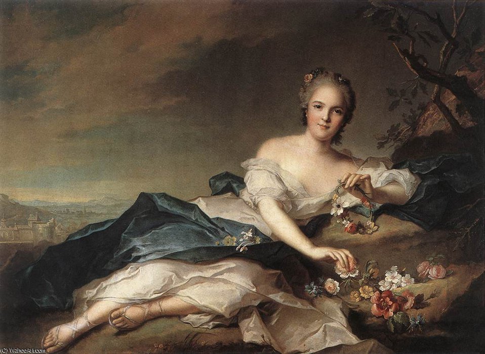 Marie Adelaide Of France As Flora — Marc Nattier