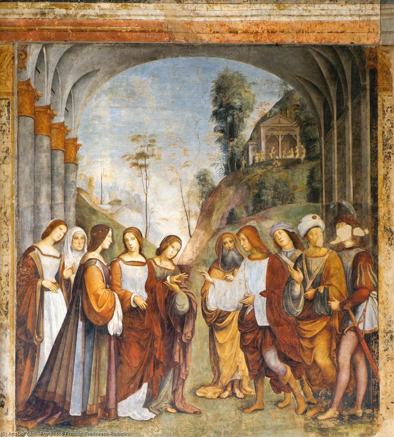 Legend Of Sts Cecilia And Valerian, Scene 1 — Francesco Francia (francesco Raibolini)