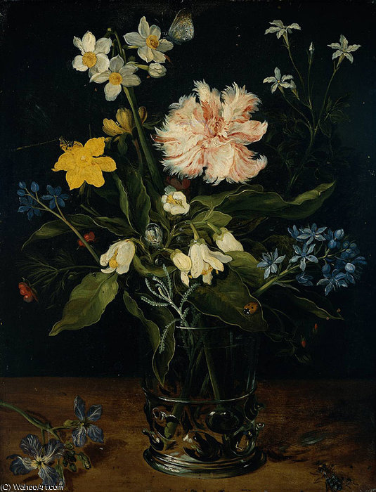 Still Life With Flowers In A Glass — Jan Brueghel The Elder