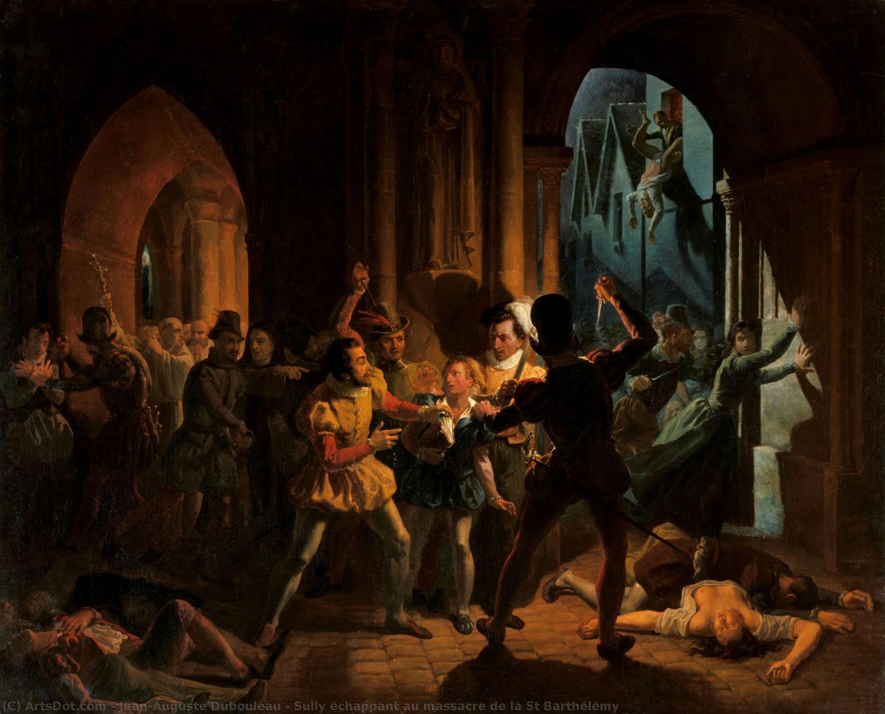 Sully Échappant Au Massacre De La St Barthélémy — Jean-auguste Dubouloz